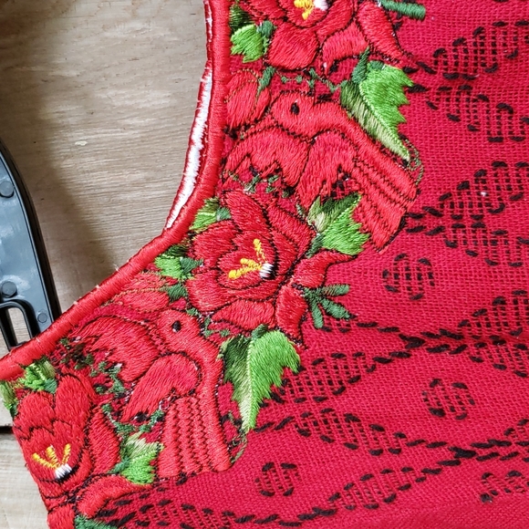 Tenangos / Mola Vintage Mexican Top - Picture 3 of 6